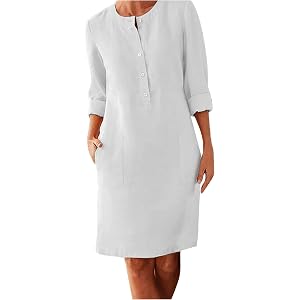 Solid Linen Long Dress by SERYU