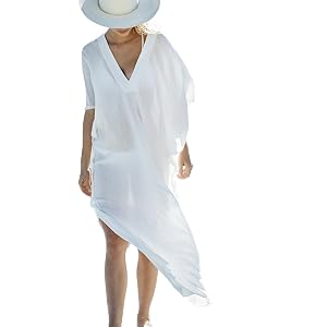 Chiffon Beach Cover-Up by Basoteeuo